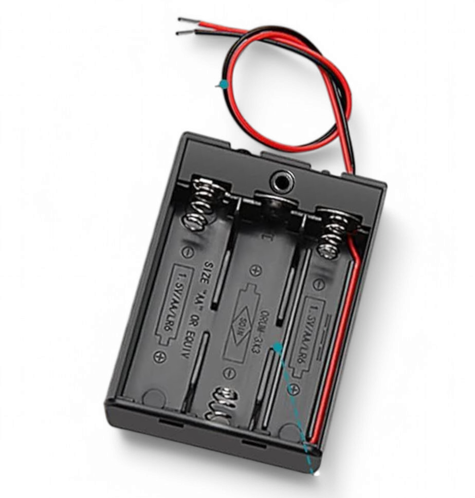 AA Kunststoff Batteriehalter mit Hülle (3x AA Batterien) – LED Elektronik für Cosplay kaufen bei mamike.de