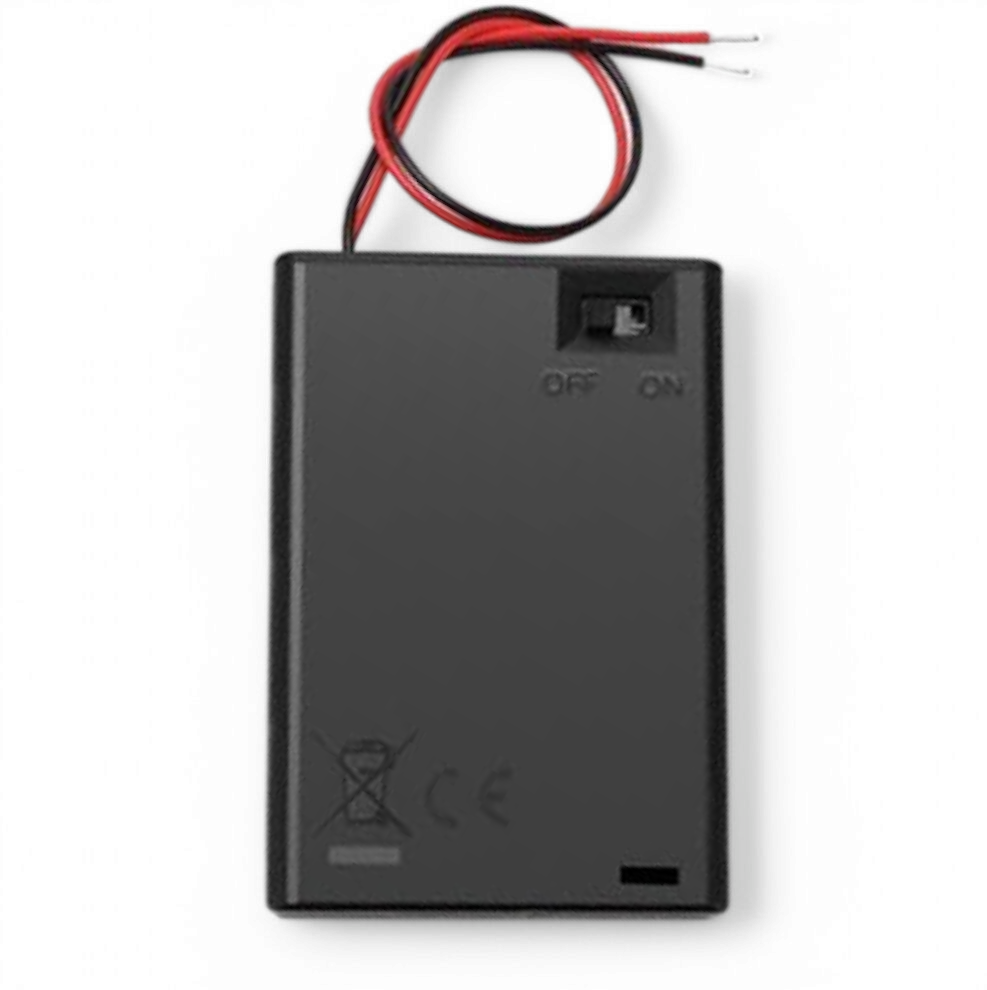 AA Kunststoff Batteriehalter mit Hülle (3x AA Batterien)