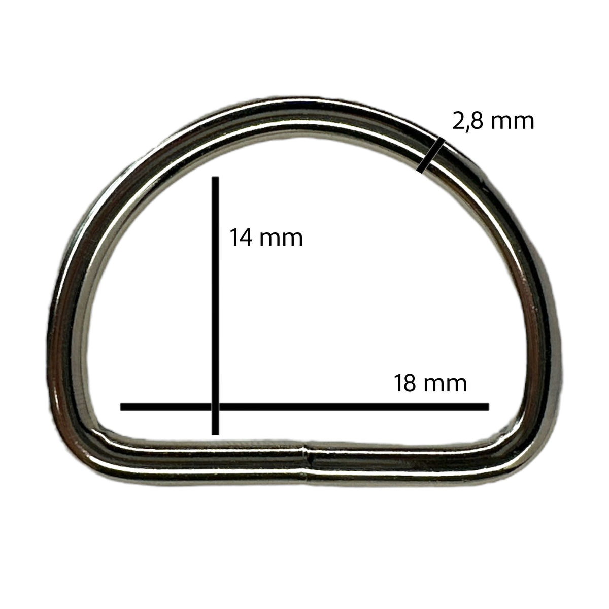 D-Ringe aus Stahl 18 mm (10 Stk.) – Näh und Cosplay Zubehör kaufen bei mamike.de