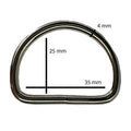 D-Ringe aus Stahl 35 mm (10 Stk.) – Näh und Cosplay Zubehör kaufen bei mamike.de