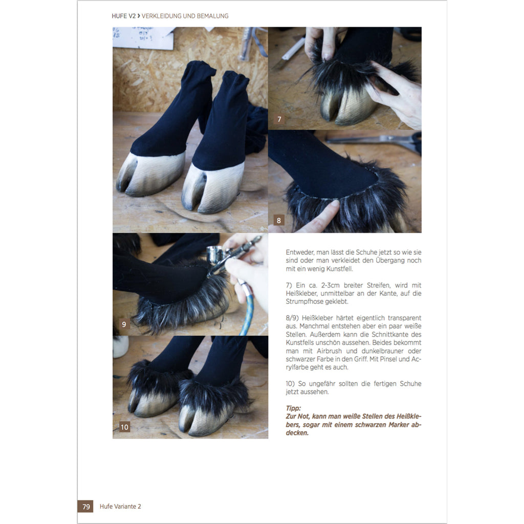 Das Faun Buch: Hufe und Beine Tutorial Buch - Lightning Cosplay (Deutsch)