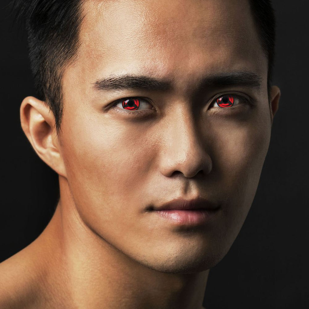 Kakashis Mangekyou Sharingan Jahreskontaktlinsen (rot/schwarz) - Aricona