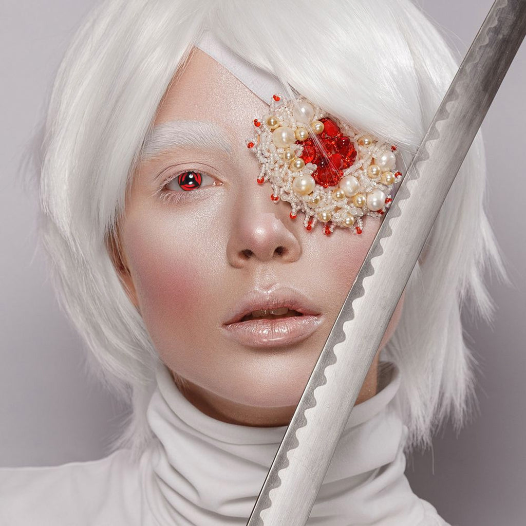Kakashis Mangekyou Sharingan Jahreskontaktlinsen (rot/schwarz) - Aricona