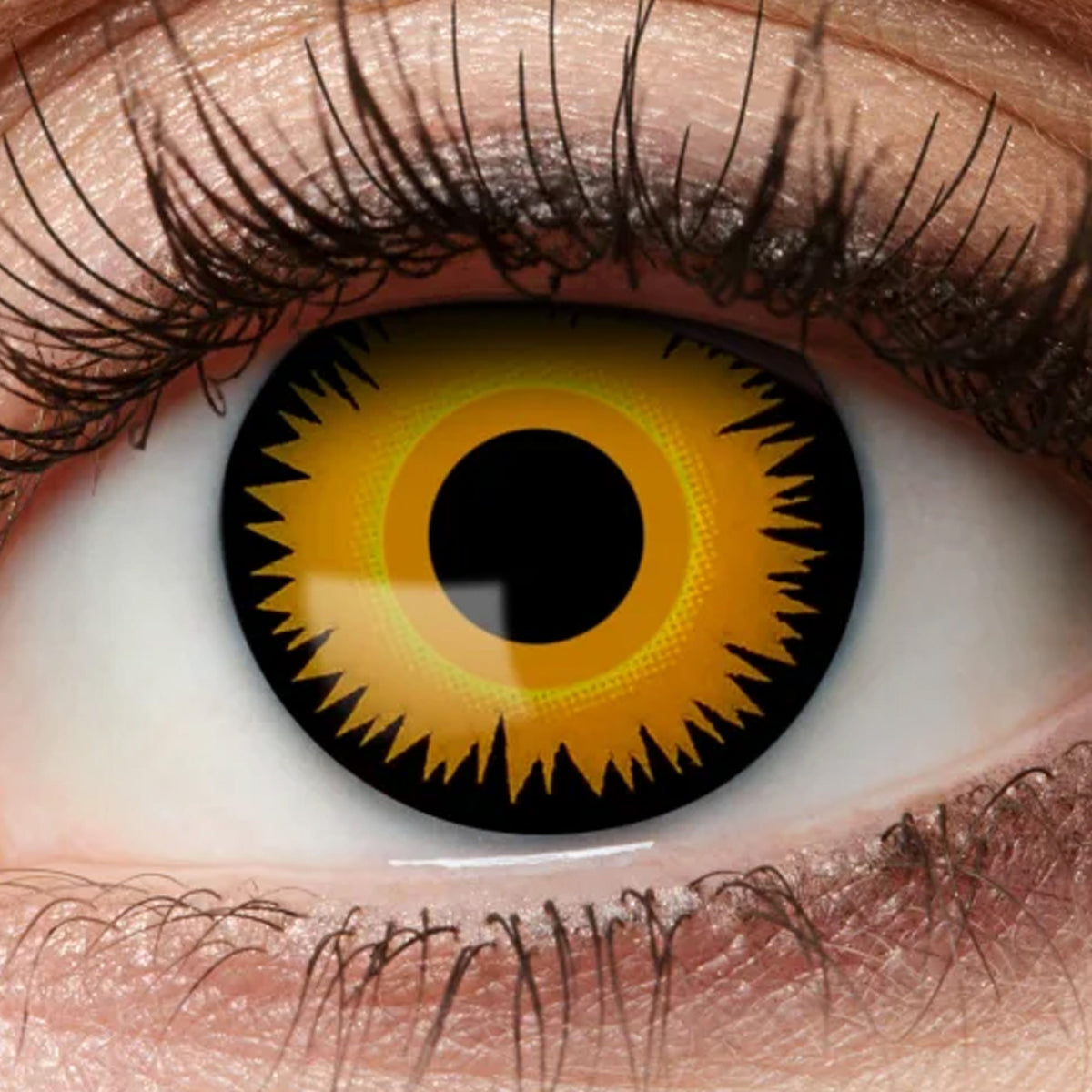 Löwe 3 Monatskontaktlinsen (orange/schwarz) M30 - Eyecatcher