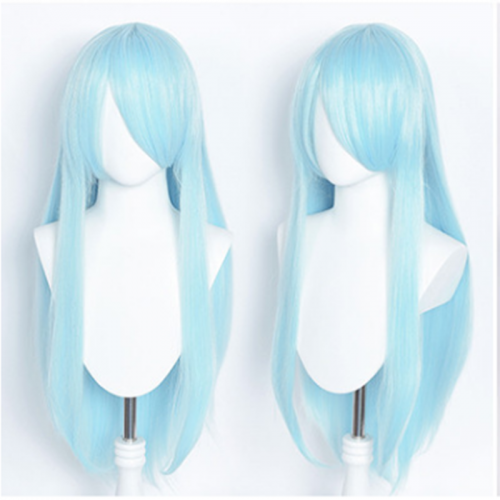 Perücke Ice-Blau mit Pony (80 cm) – Cosplay Perücke und Zubehör kaufen bei mamike.de