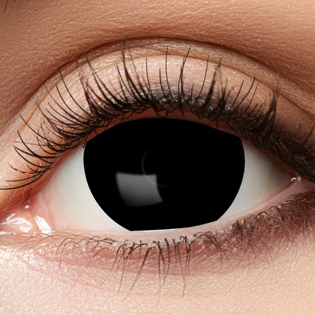 Mini Sclera Black Eye 6 Monatskontaktlinsen (schwarz) E07 - Eyecatcher – Cosplay Kontaktlinsen kaufen bei mamike.de