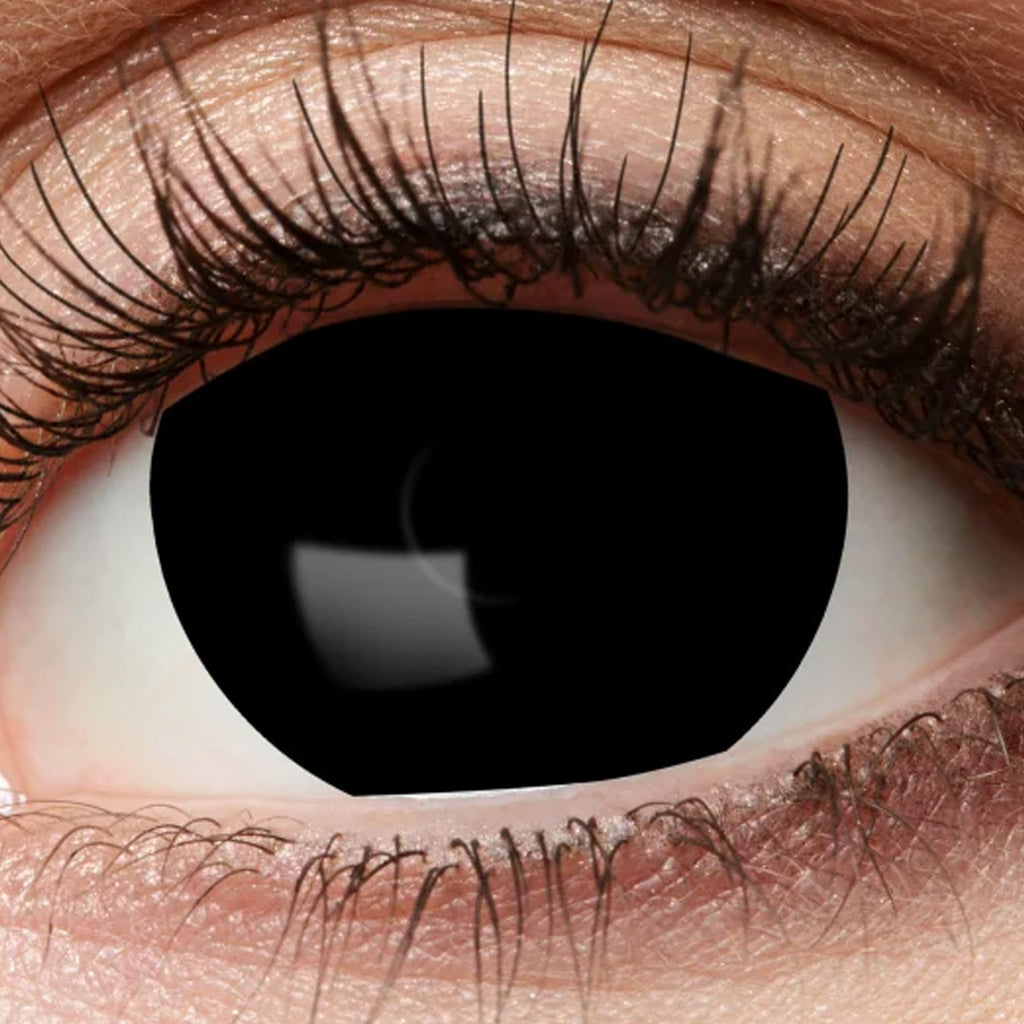 Mini Sclera Black Eye 6 Monatskontaktlinsen (schwarz) E07 - Eyecatcher