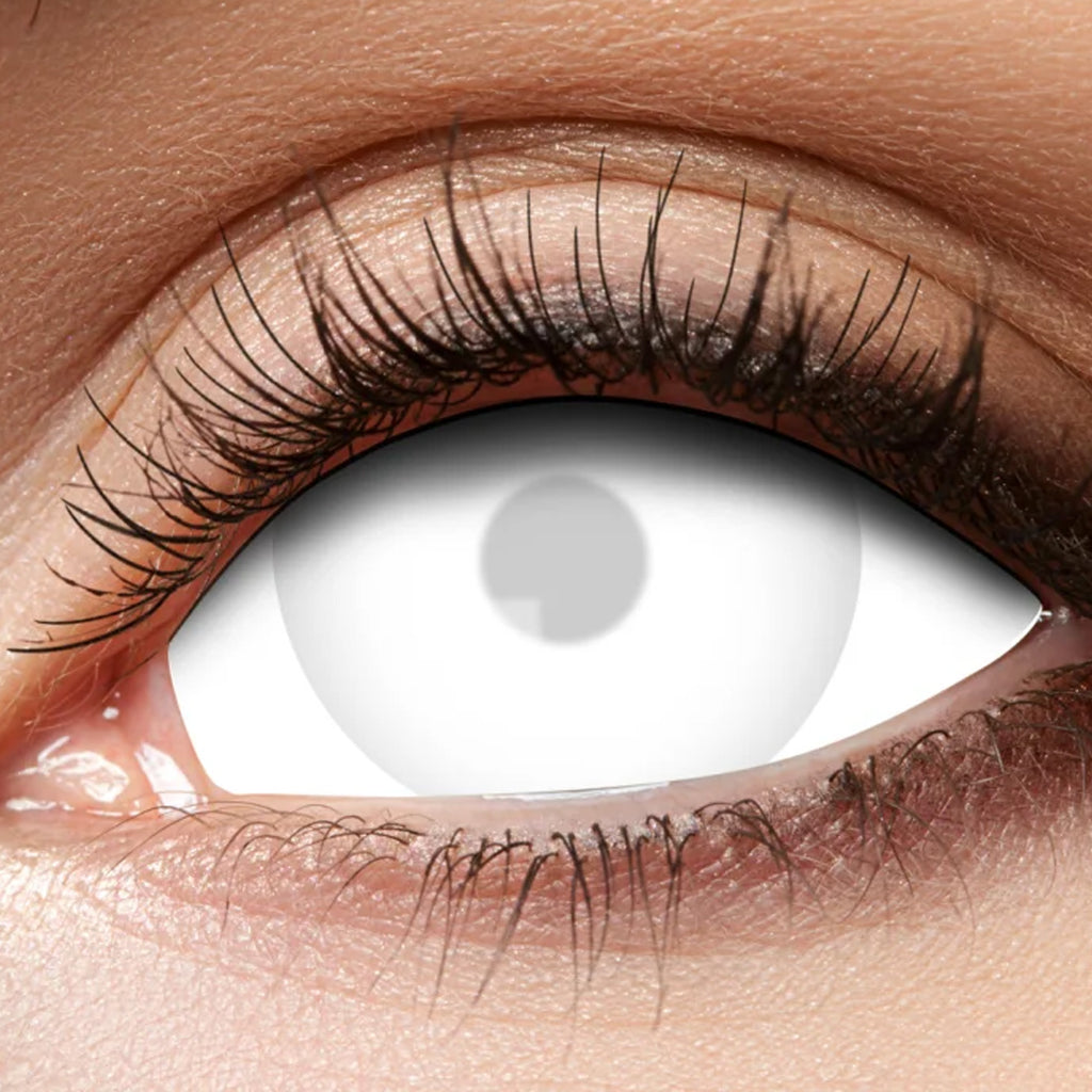 Mini Sclera Blind White Visible 6 Monatskontaktlinsen (weiß) E10 - Eyecatcher