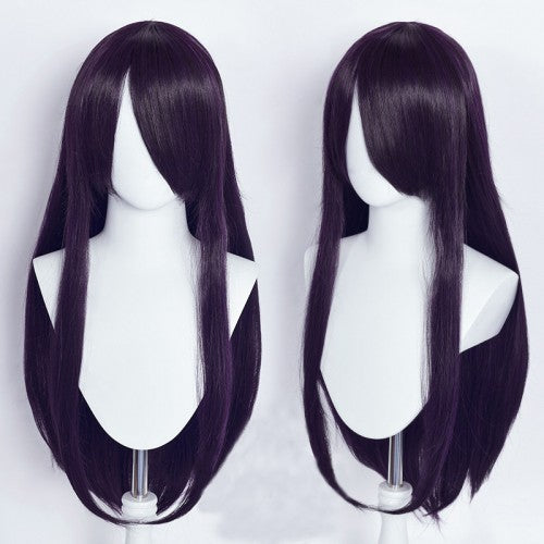 Perücke Violett-Schwarz mit Pony (80 cm) – Cosplay Perücke und Zubehör kaufen bei mamike.de