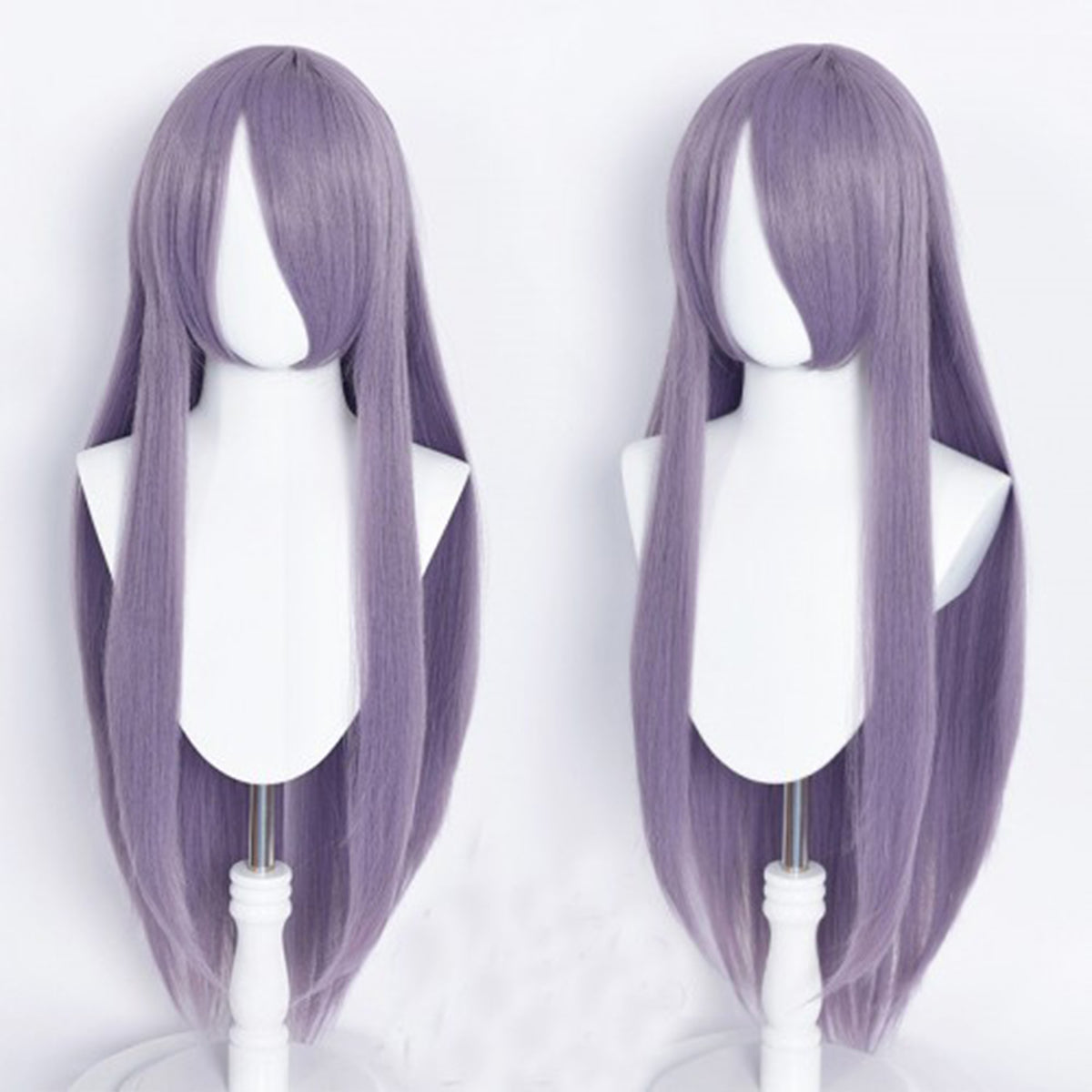 Perücke Violet/Grau mit Pony (80 cm) – Cosplay Perücke und Zubehör kaufen bei mamike.de