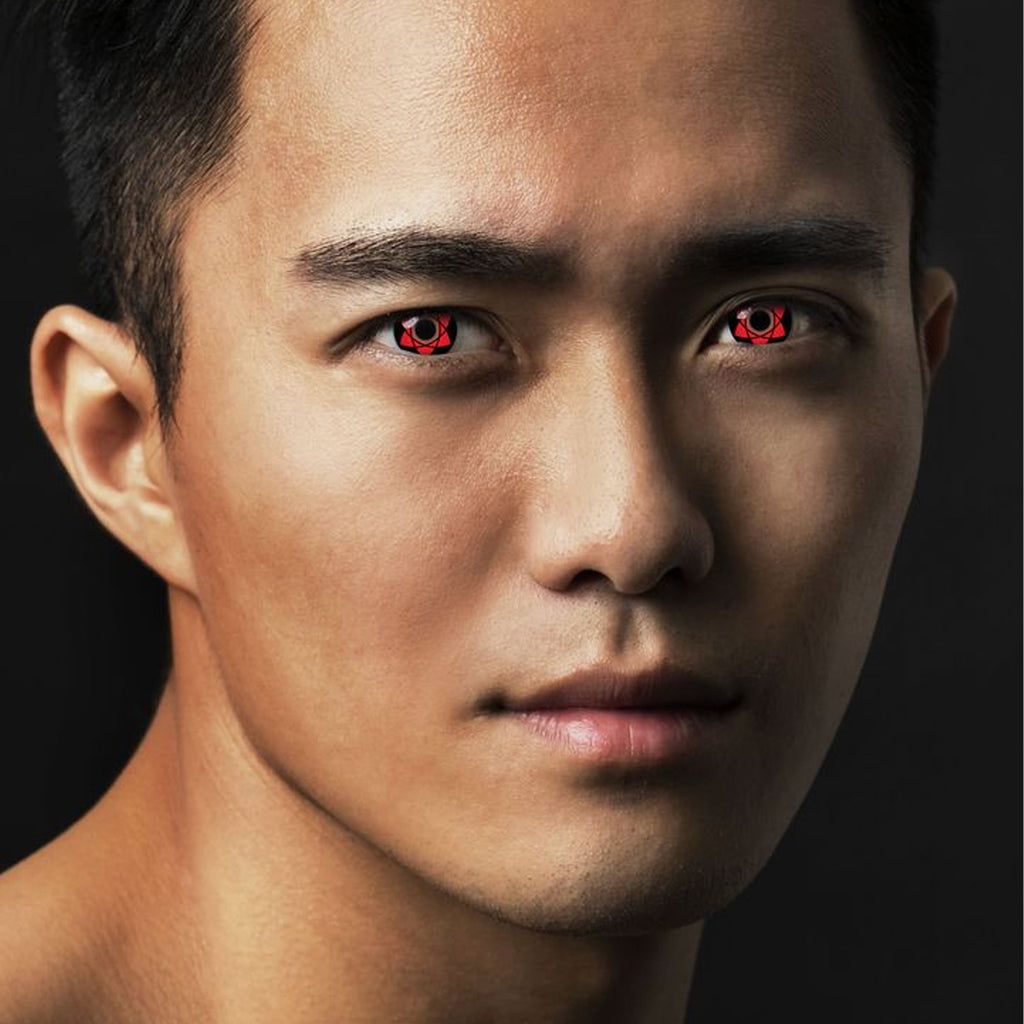 Sasuke Uchihas Mangekyou Sharingan Jahreskontaktlinsen (rot/schwarz) - Aricona