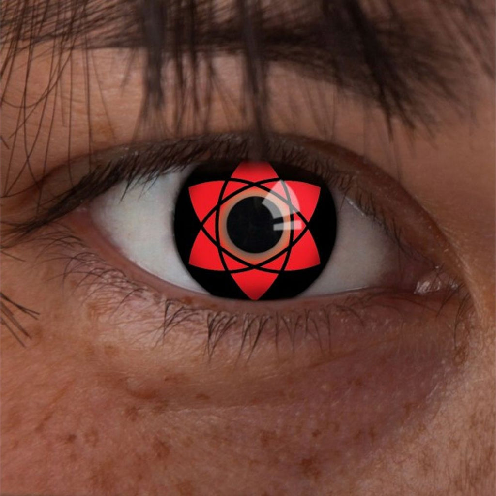 Sasuke Uchihas Mangekyou Sharingan Jahreskontaktlinsen (rot/schwarz) - Aricona