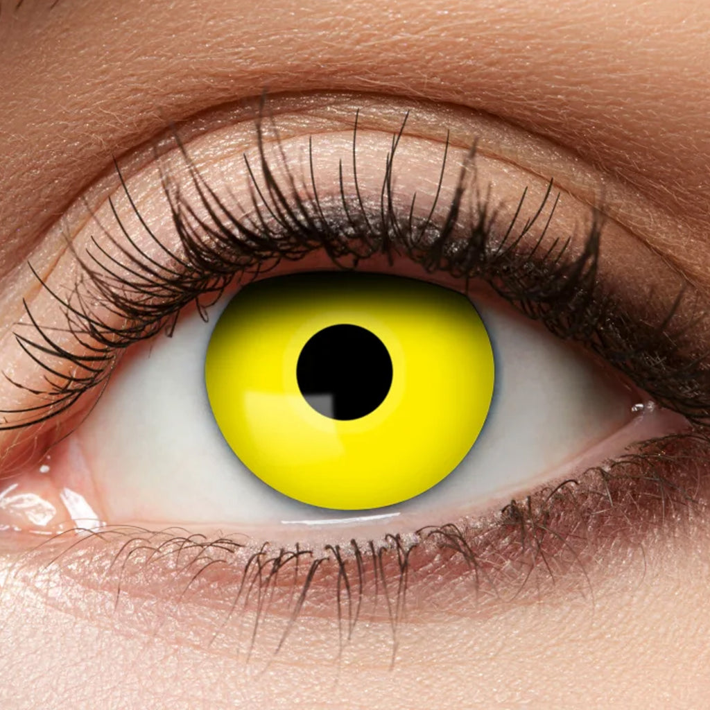 Yellow Crow Eye 3 Monatskontaktlinsen (gelb) M05 - Eyecatcher – Cosplay Kontaktlinsen kaufen bei mamike.de