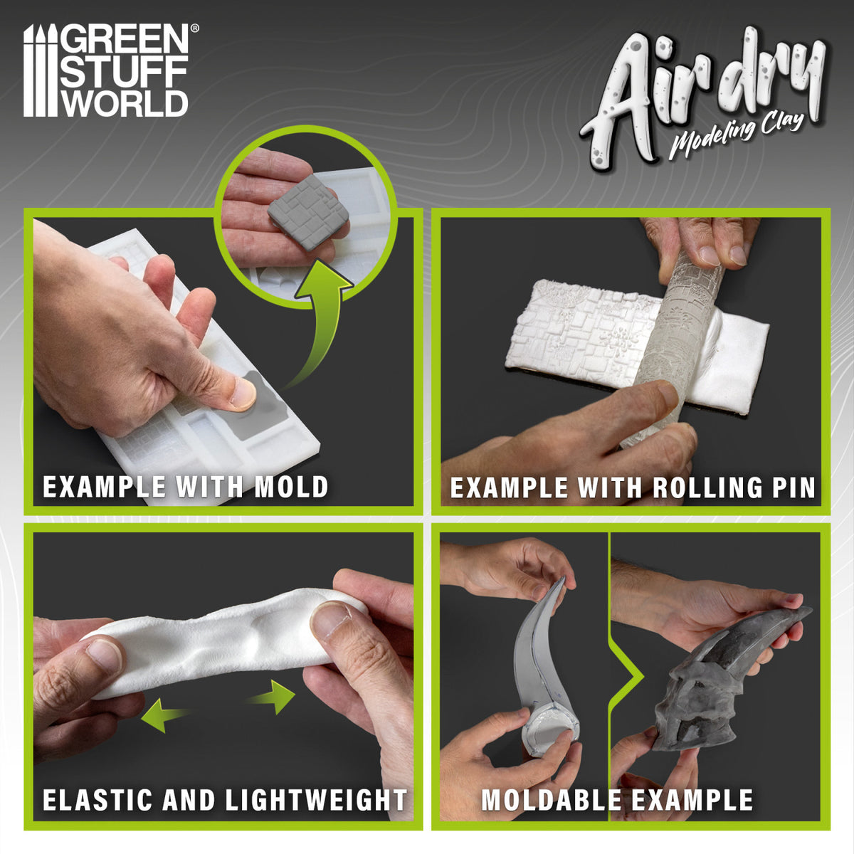 Air Dry Foam Clay 250gr. - Grau