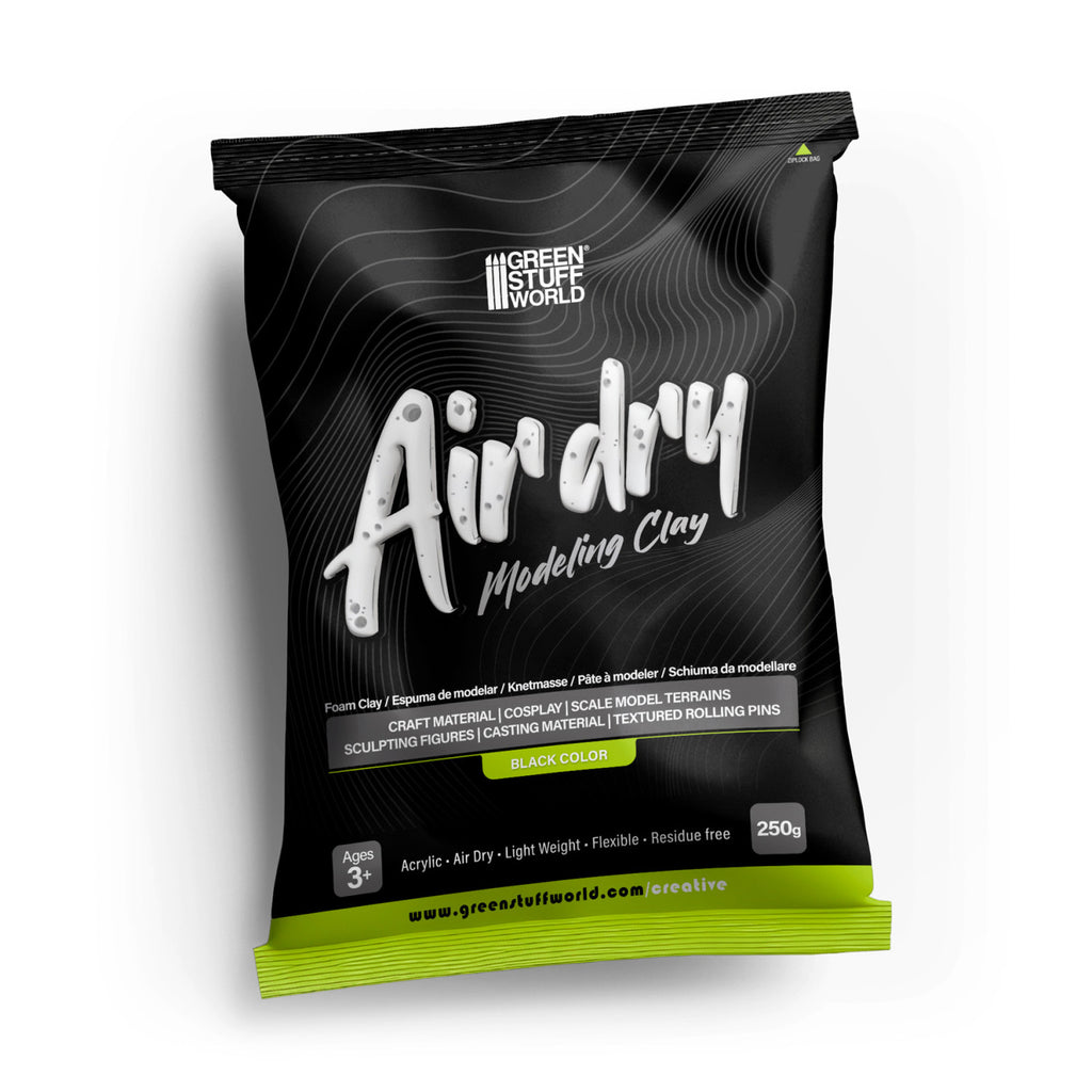 Air Dry Foam Clay 250gr. - Schwarz