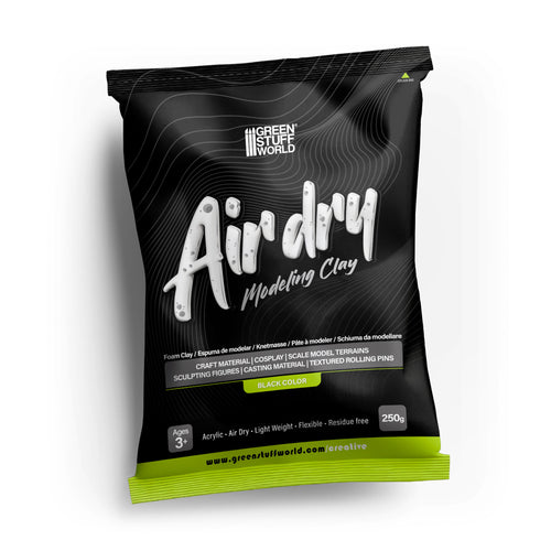 Air Dry Foam Clay 250gr. - Schwarz