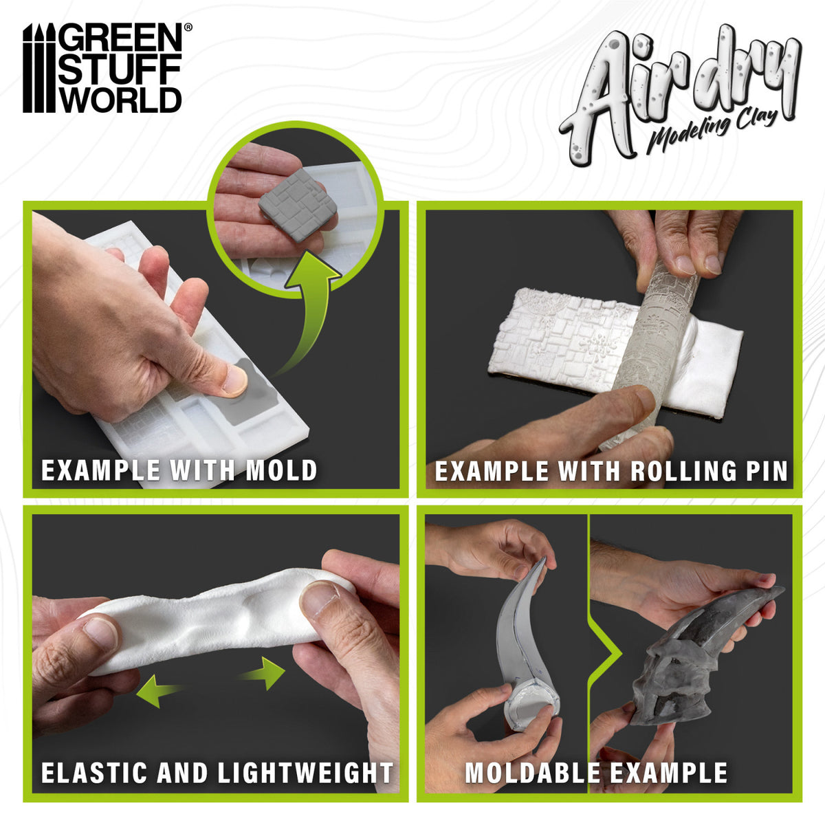 Air Dry Foam Clay 250gr. - Weiß