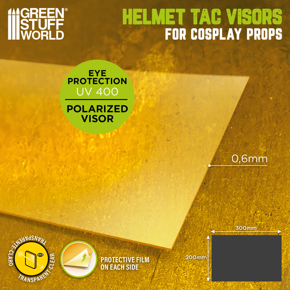 Cosplay TAC Helmlinse - Gelb