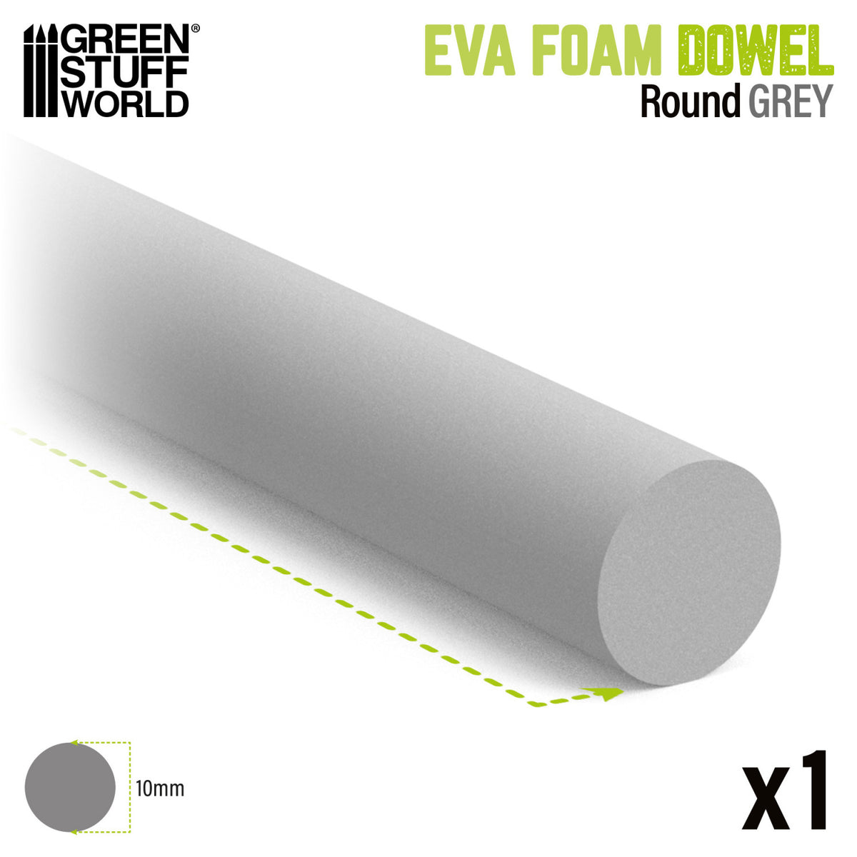 EVA Schaumstoff Dübel - Rundschnüre 10 mm