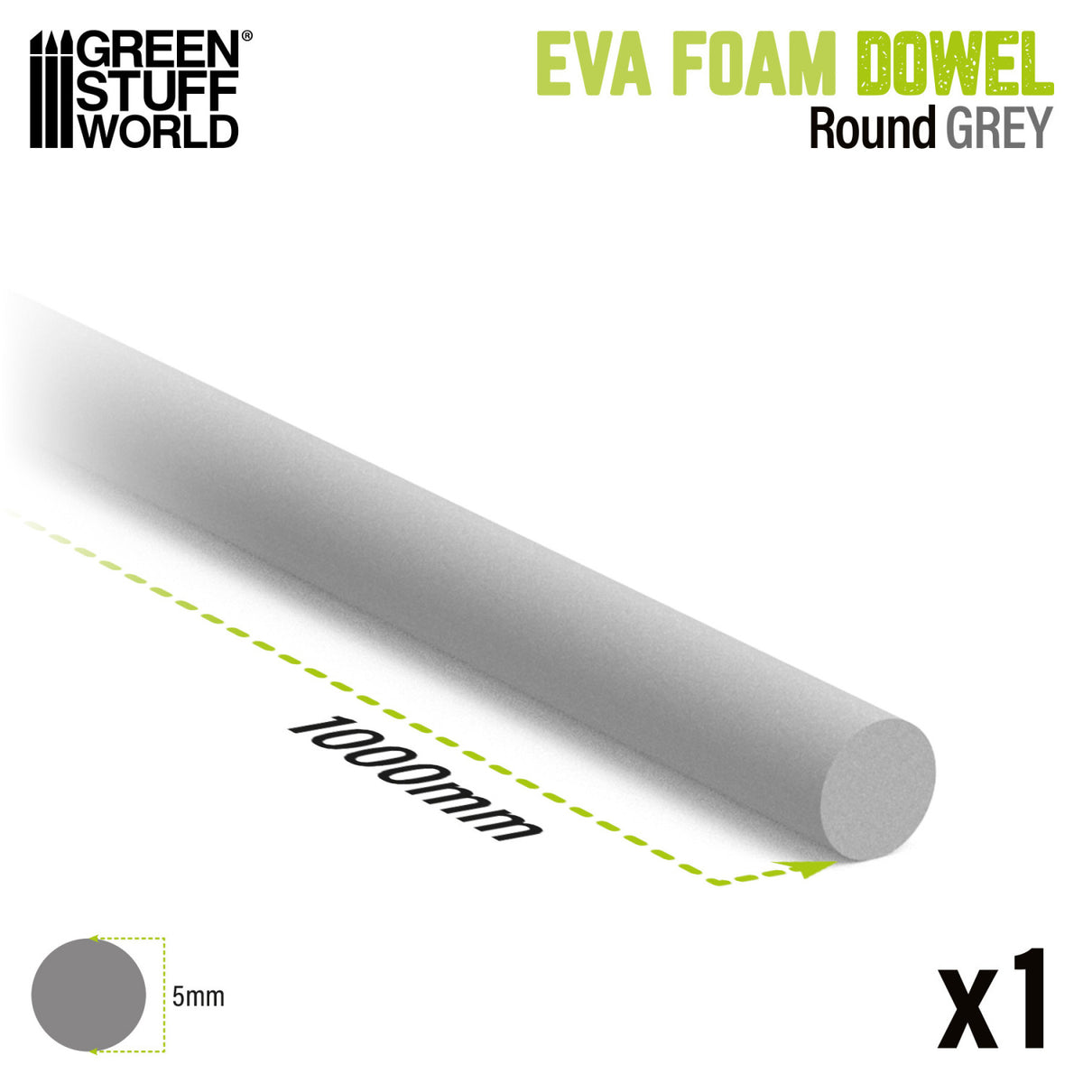 EVA Schaumstoff Dübel - Rundschnüre 5 mm